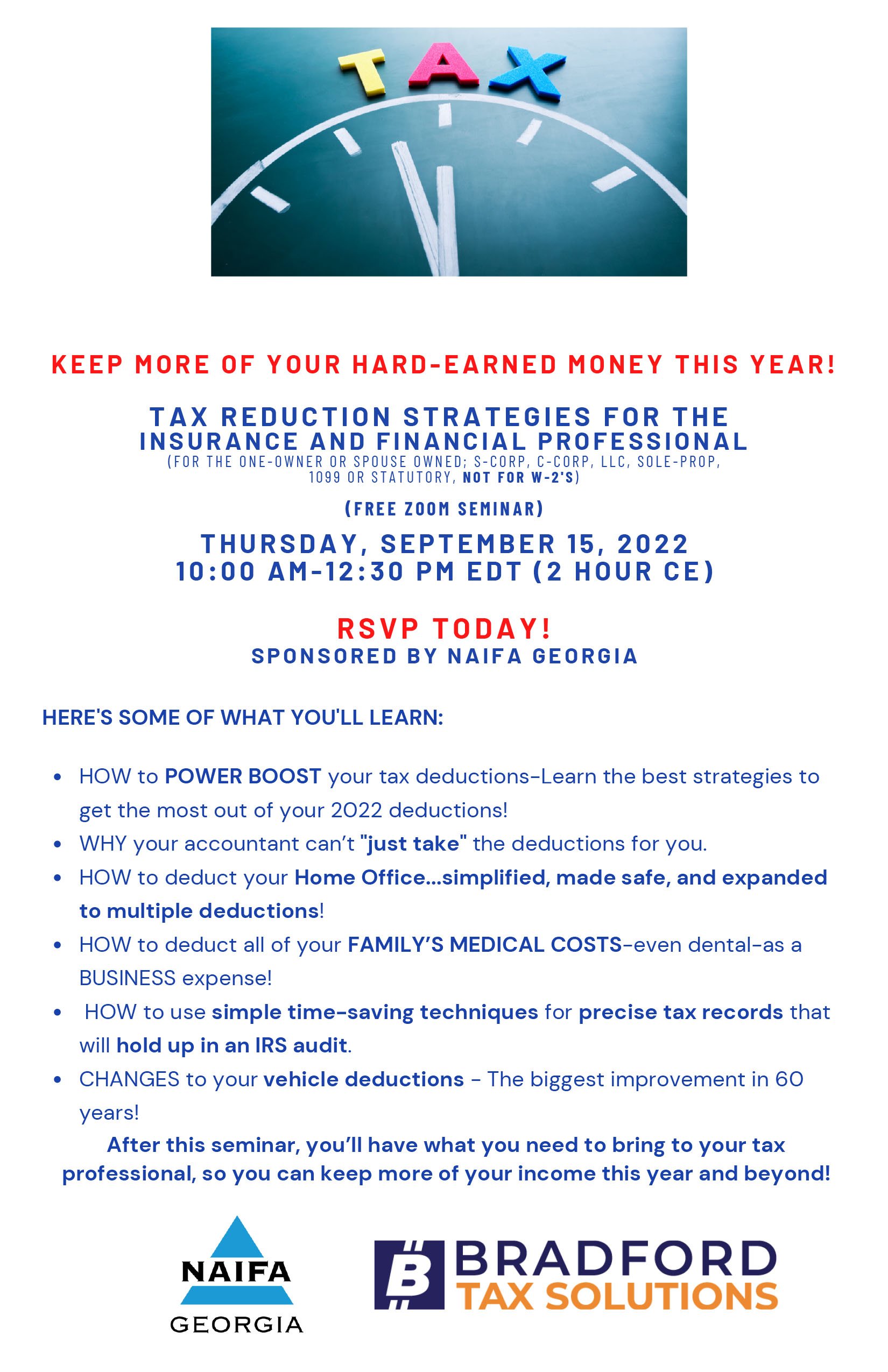 Bradford Tax Seminar NAIFA Georgia Flyer Sept 15 2022-Copy